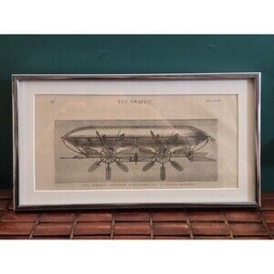 The 'Aerion' Framed Antique Etching Published in "The Graphic" Magazine 1868